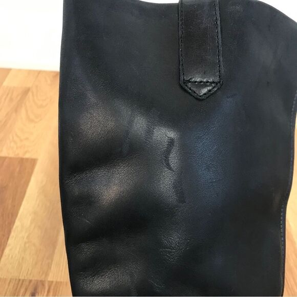 BORN Shaunie Black Leather Knee High Riding‎ Boot Low Heel Fall Winter Size 6.5 - Picture 12 of 15